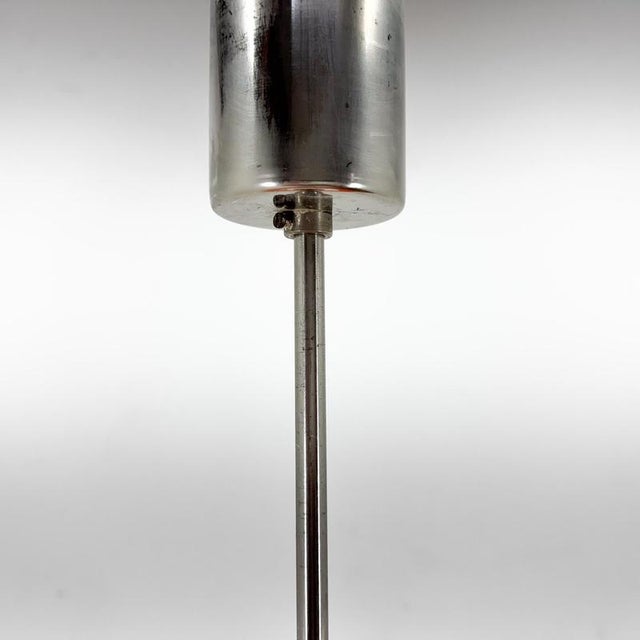 Mid-Century Opaline Glass and Metal Pendant Light, 1970s For Sale - Image 9 of 10