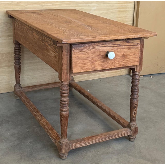 Late 19th Century Early 19th Century French Refectory, Work or Kitchen Table with Two Drawers For Sale - Image 5 of 18