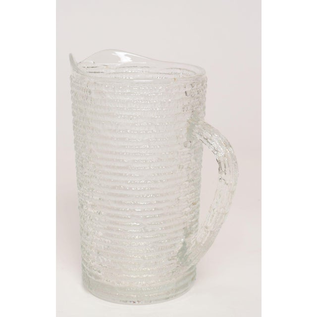 Petite Mid-Century American Modern Soreno Bark Glass Pitcher by Anchor Hocking For Sale - Image 4 of 9