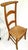 150 year old French country ladderback prayer chair, 'prie diueu' with rushed seat in solid aged condition.