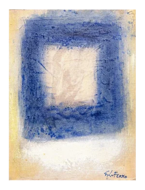 Giorgio Lo Fermo - Blue Square - Original Oil Paint - 2015