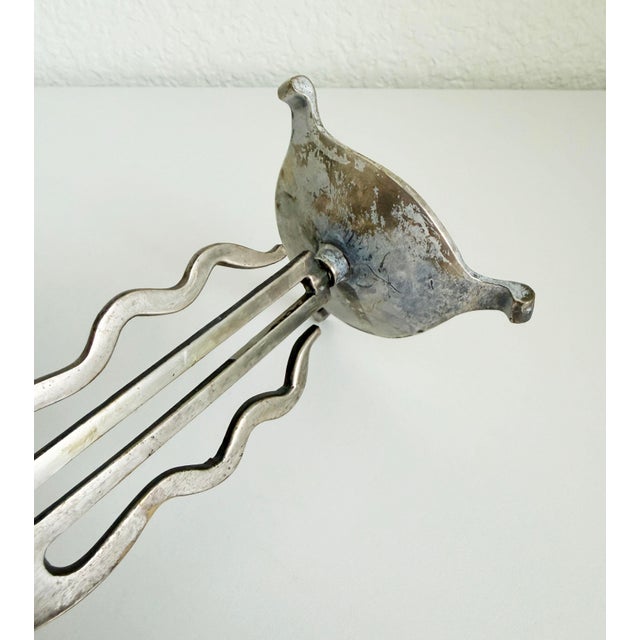 Postmodern Steel Candle Holder For Sale - Image 4 of 8