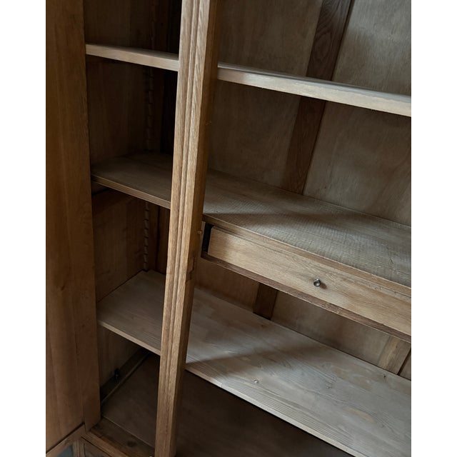 1930s Art Deco Oak 3-Door Wardrobe, 1930s For Sale - Image 5 of 16