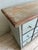 Handsome Italian multi drawer credenza with natural wood top and painted cabinet. This lovely sideboard credenza is the...
