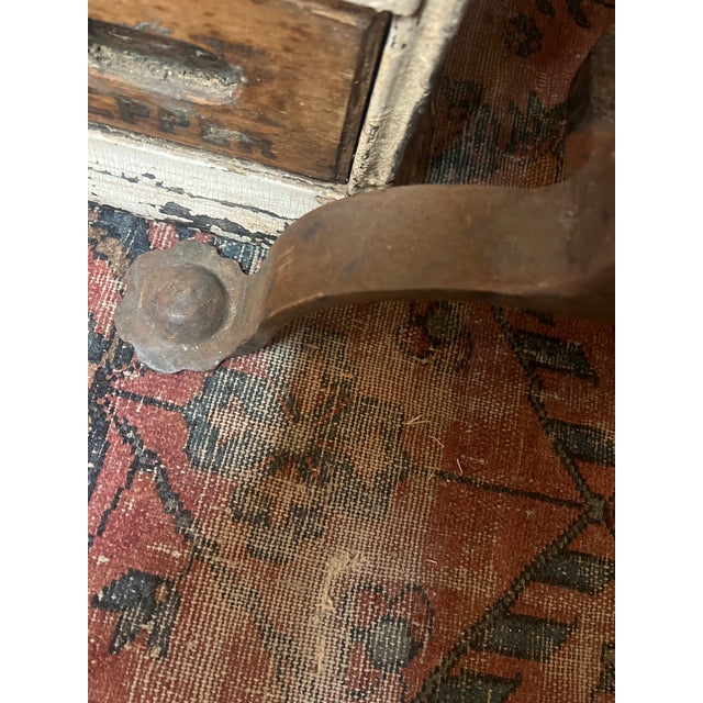 Antique Cast Iron Cannonball Andirons For Sale - Image 4 of 4