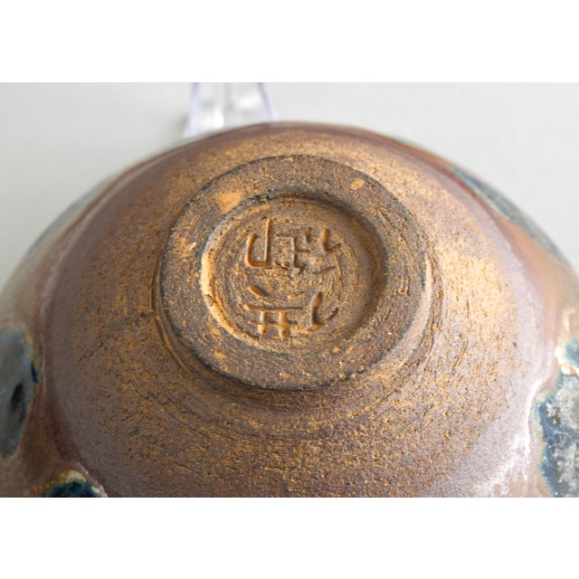 Chinese Temmoku Variant Glaze Tortoiseshell Tea Bowl, Stamped Mark For Sale - Image 4 of 9