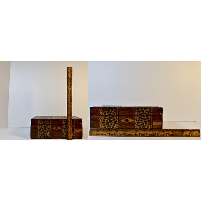 Antique Tunbridge Marquetry Inlaid Trinket Box For Sale - Image 10 of 10