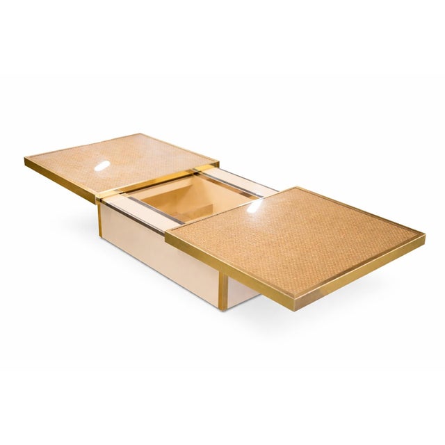 Beige Coffee Table with Bar from Lancel, 1970 For Sale - Image 8 of 8
