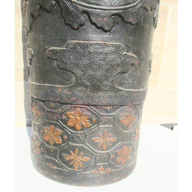 Tokoname Shudei Redware Umbrella Stand or Plantstand For Sale - Image 9 of 17