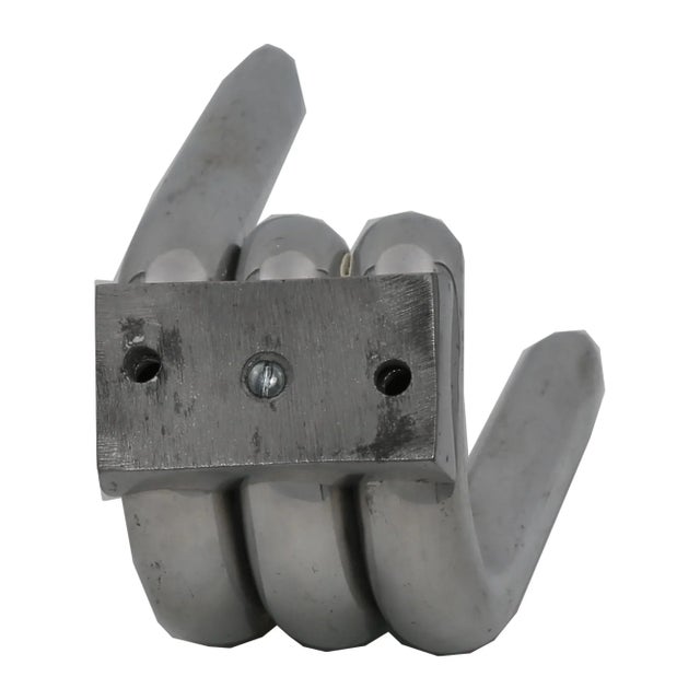 Vintage Chrome Barbed Wire Effect Coat Hook For Sale - Image 4 of 9