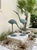 A Pair of Vintage Patinated Bronze Crane Garden Sculptures For Sale - Image 11 of 12
