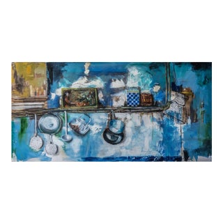 Jean-Pierre Brissart, La maison bleue 3, 2018, Oil on Canvas For Sale