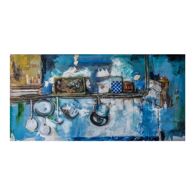 Jean-Pierre Brissart, La maison bleue 3, 2018, Oil on Canvas For Sale