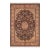 Shabby Chic Medallion 1990's Pak-Persian Black/Taupe Wool Rug - 6'2'' X 9'2'' For Sale