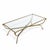 This is an Italian brass and glass coffee table with neoclassical Maison Jansen styling. The glass is original, and the...