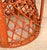 Vintage Boho Orange Wicker Round Plant Stand For Sale - Image 10 of 11