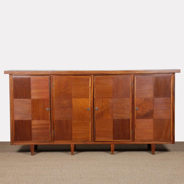 Large Modernist Sideboard in Wood, 1950s For Sale - Image 12 of 12