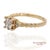 Contemporary Judith Ripka 14k (585) Yellow Gold Natural Diamond Square Illusion Band Ring, Size 8 For Sale - Image 3 of 12