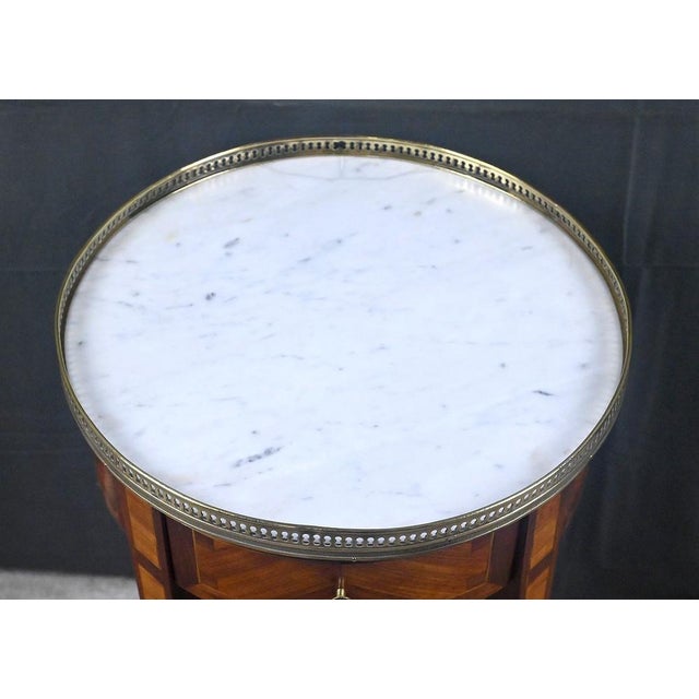 Small Louis XVI Style Marquetry Side Table, Early 20th Century For Sale - Image 5 of 18