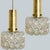 Pair of beautiful bubble glass and gold chandelier or pendant lights designed in the style of helena tynell. A design...