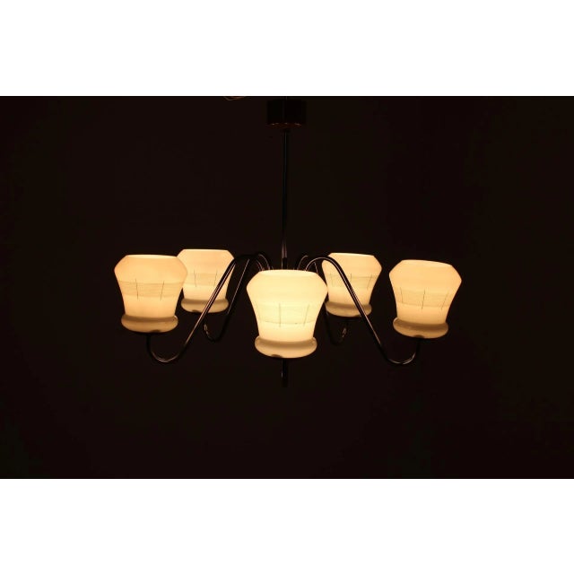 Metal Large Mid-Century Chandelier from Lidokov, 1960s For Sale - Image 7 of 11