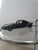 Exquisite vintage lamp. American car, sports coupe. All black ceramic, chrome-plated metal base. Beautiful reflections...