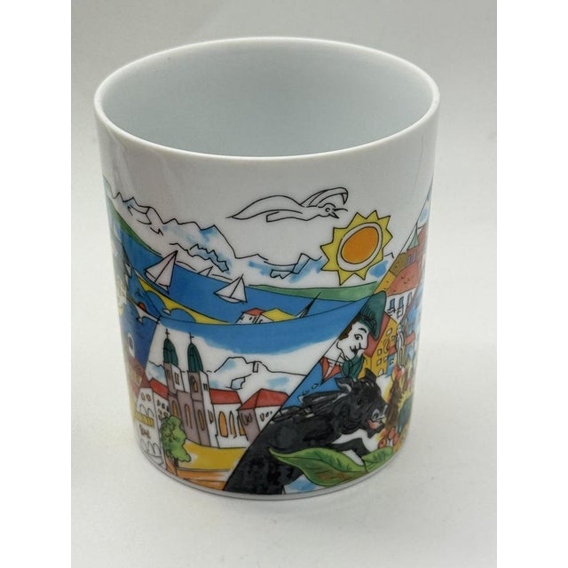 Postmodern mug from the City Cups collection for Rosenthal Studio-Line, circa 1990s. This wonderful mug, designed by Mario...