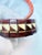 Brown 1980s Signed Adair Rosewood Choker & Bracelet Set – Ebony & Maple Inlay, Brass Accents, 2 Pieces For Sale - Image 8 of 10