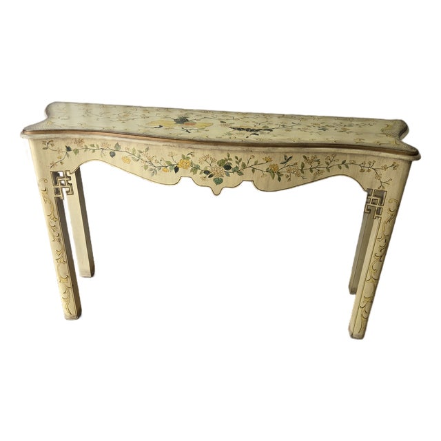 1990s Chinoserie Console Table For Sale