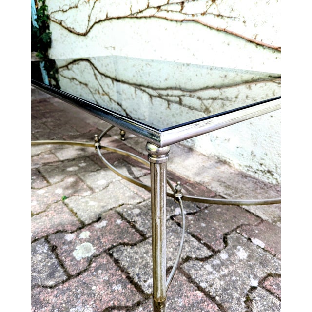 Coffee Table in Metal and Smoked Glass, 1960s For Sale - Image 3 of 9