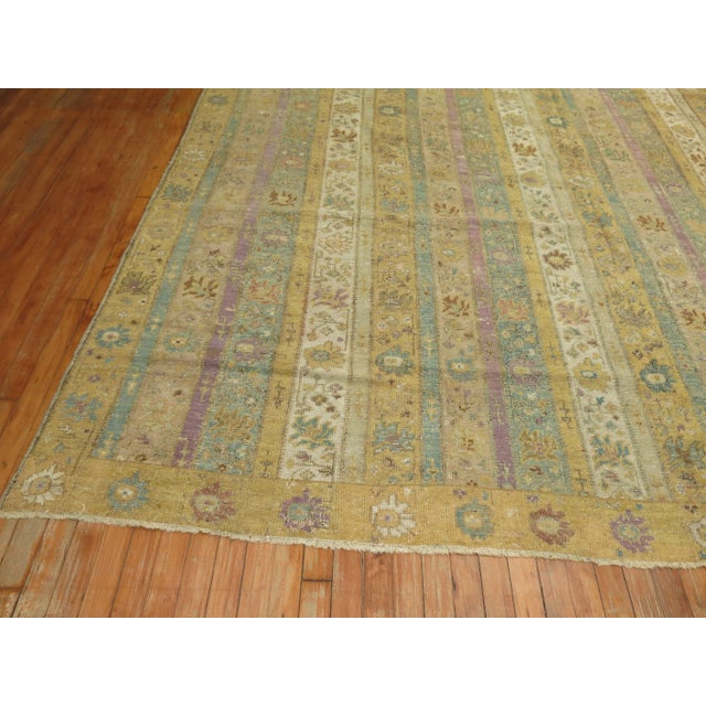 Hollywood Regency Square Antique Turkish Rug, 9'9'' X 10'5'' For Sale - Image 3 of 13