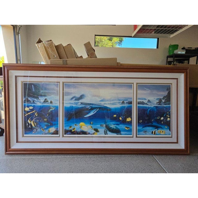"Ocean Trilogy" Triptych Lithograph by Robert Wyland For Sale - Image 4 of 9