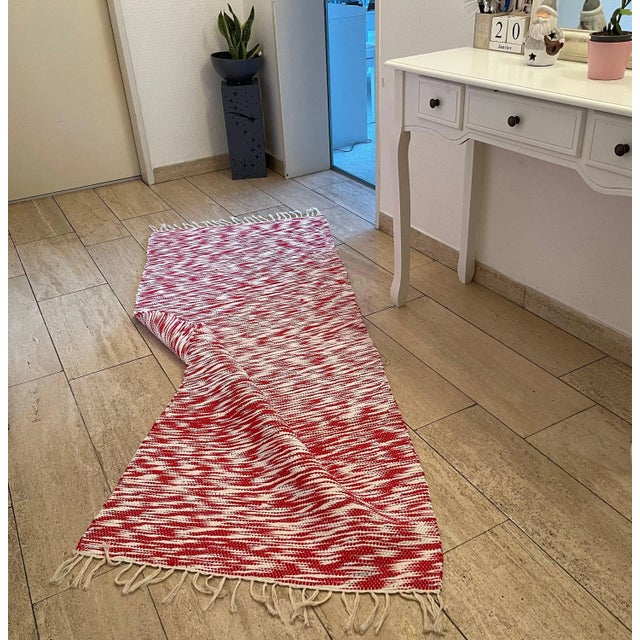 Turkish Kilim Flat Weave Runner For Sale - Image 5 of 11