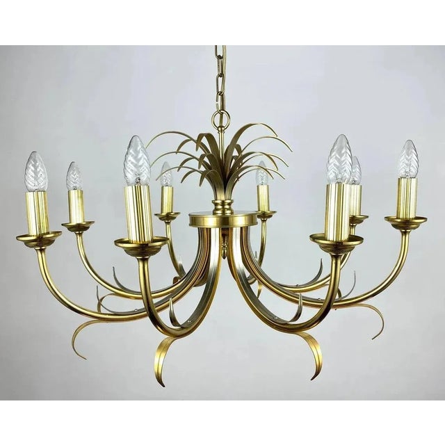 Gilt Brass Chandelier from S.A. Boulanger in the style of Maison Bagues, 1970s For Sale - Image 11 of 11