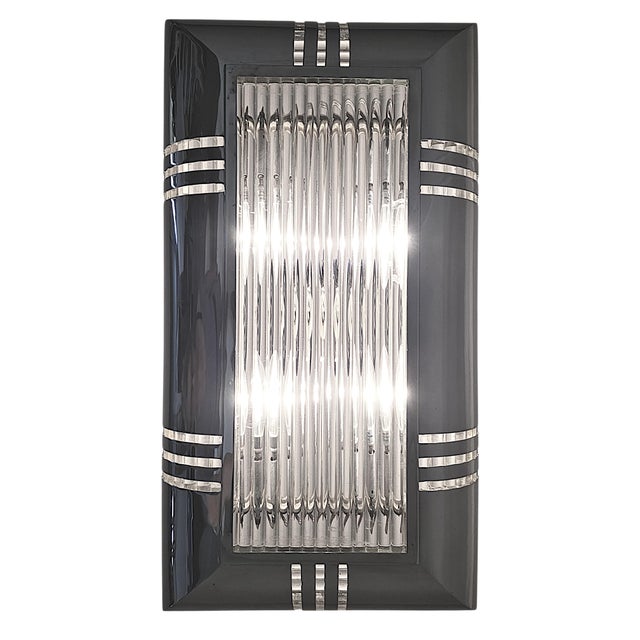 Mid 20th Century Mid 20th Century French Modernist Art Deco Billiard Chandelier Highly Polished Nickel & GlassRods For Sale - Image 5 of 18