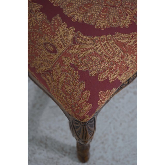 Set of 8 Louis XV Style Burgundy and Gold Dining Chairs For Sale - Image 15 of 18