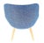 Vintage Mid-Century Modern Style Blue Side Chair For Sale - Image 4 of 10