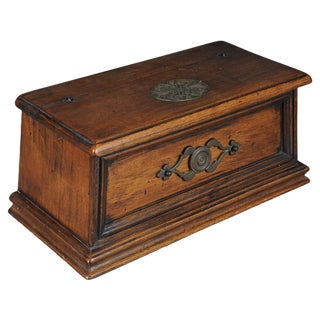 19th Century German Oak Letter Casket For Sale