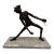 1970s Victor Salmones Bronze "Lunging Athlete" Sculpture on Granite Base For Sale