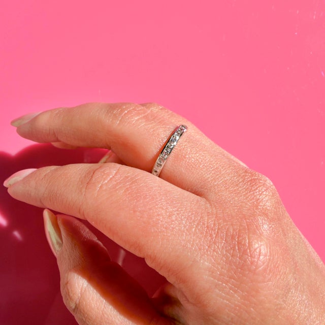 About This Ring: This timeless Art Deco French Cut Diamond Ring is an exquisite piece of history. Crafted from platinum...