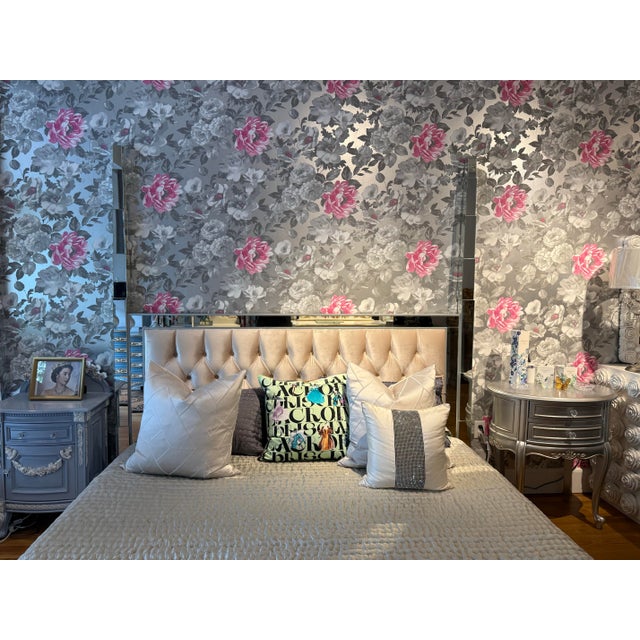 Mirrored Four Poster Bed King For Sale - Image 11 of 12