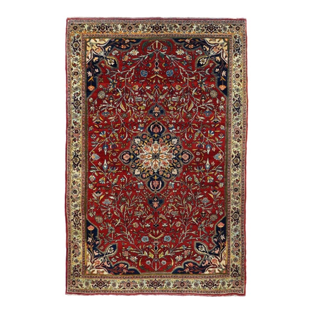 Late 19th Century Antique Bidjar Rug 4'9'' X 7'2'' For Sale