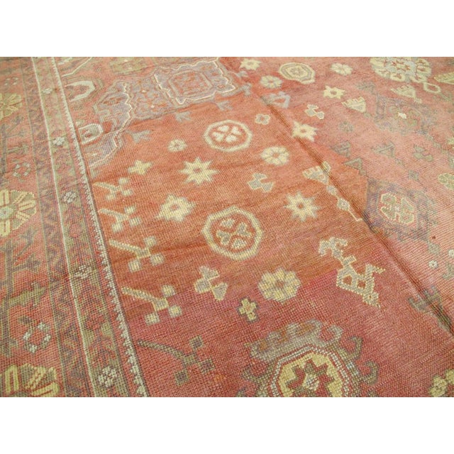 Rustic Galerie Shabab Collection Early 20th Century Turkish Oushak Oversize Carpet For Sale - Image 3 of 7