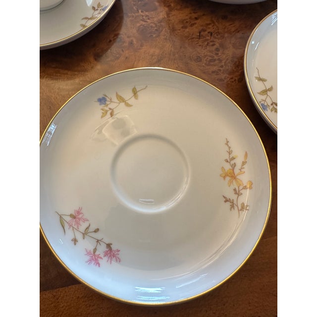 1950s Rosenthal Selb Germany Tea Cup and Saucer "Helena" Pattern - Set for 6 For Sale - Image 17 of 18