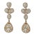 14k Gold 2.50 Carat Diamond Dangle Earrings, A Pair For Sale