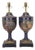 Vintage Hollywood Regency-Style Hand-Painted Seashell Trophy Table Lamps - Pair For Sale