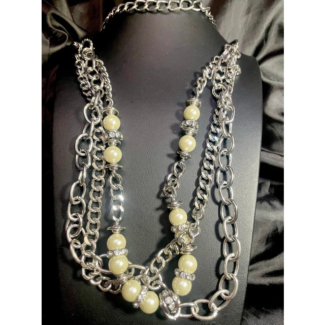 1980s Givenchy Huge Statement / Runway Glam Multi Strand Necklace For Sale In South Bend - Image 6 of 6