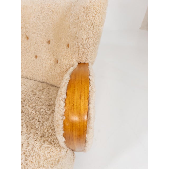 Swedish Modern Sheepskin Sofa, 1940s For Sale - Image 6 of 17