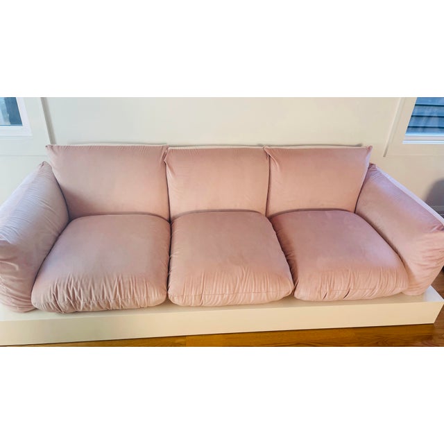 Arflex Marenco 1970's Blush Pink Vintage Couch Chairish