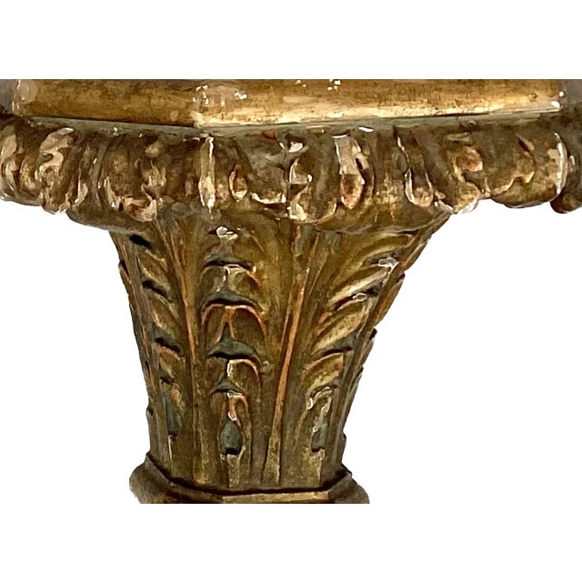 Italian Pair of 19th Century Italian Gilt Wall Brackets For Sale - Image 3 of 7